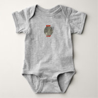 Kleinkind grauer Romper mit Mondlicht-Design