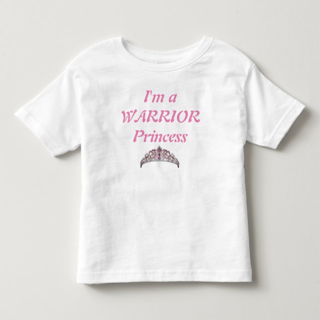 Kleinkind "ich bin ein Kriegersprinzessin" Rüsche T-shirt (Vorderseite)
