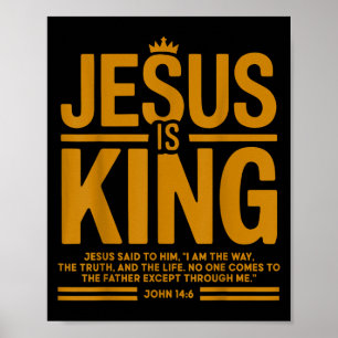 Kleinkind Jesus ist König Camouflage Christlich Go Poster