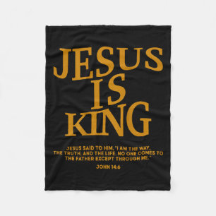 Kleinkind Jesus ist König Christlicher Gott Sohn Fleecedecke