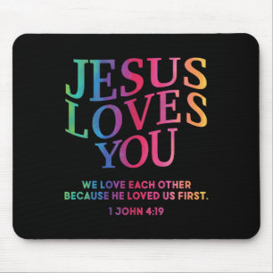 Kleinkind Jesus Lieben Sie Weiße Christliche Gott Mousepad