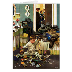 Kleinkind leert Geldbeutel