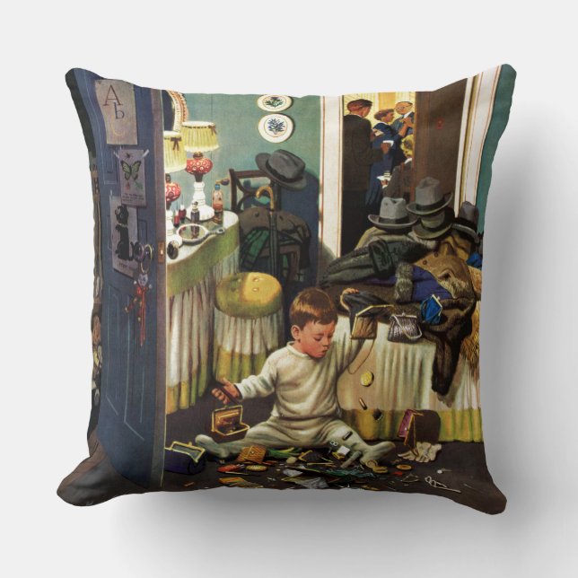 Kleinkind leert Geldbeutel Kissen (Vorderseite)