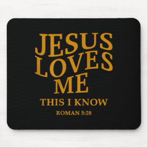 Kleinkind Mädchen Jesus Lieben mir Dies weiß ich C Mousepad