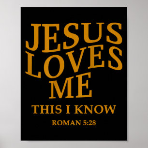 Kleinkind Mädchen Jesus Lieben mir Dies weiß ich C Poster