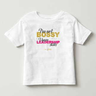 Kleinkind-Mädchen-Rüsche-Shirt-nicht Bossy Führung Kleinkind T-shirt