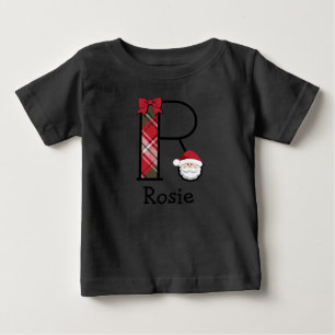 Kleinkind Mädchen Weihnachten 3/4 Längenmonogramm  Baby T-shirt
