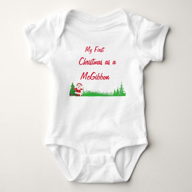 Kleinkind mein erster Weihnachtsanzug Baby Strampler (Vorderseite)
