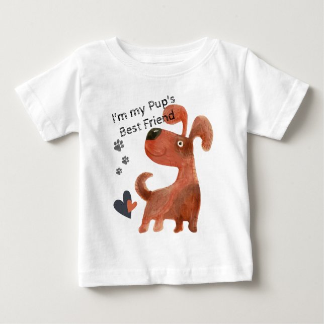 Kleinkind Niedlich Puppy T - Shirt (Vorderseite)