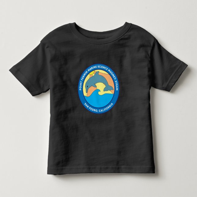 Kleinkind Point Fermin Elementarlogo Schwarz T-shirt (Vorderseite)