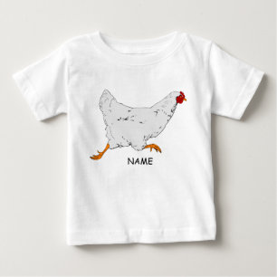Kleinkind-Rüschen-T-Shirt HEART AND RUNNING HEN Baby T-shirt