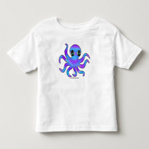 Kleinkind-T-Shirt - Blau violetter Oktopus (w) Kleinkind T-shirt