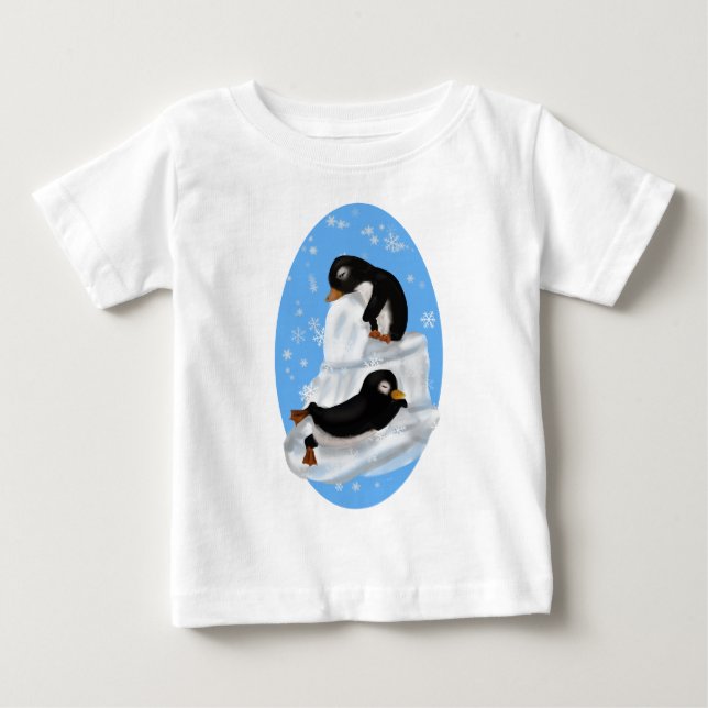Kleinkind-T - Shirt, Napping-Pinguine Baby T-shirt (Vorderseite)
