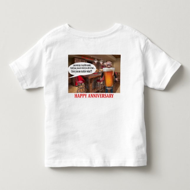 Kleinkind-Tee. Alles Gute zum Jubiläum. Orang-Utan Kleinkind T-shirt (Rückseite)