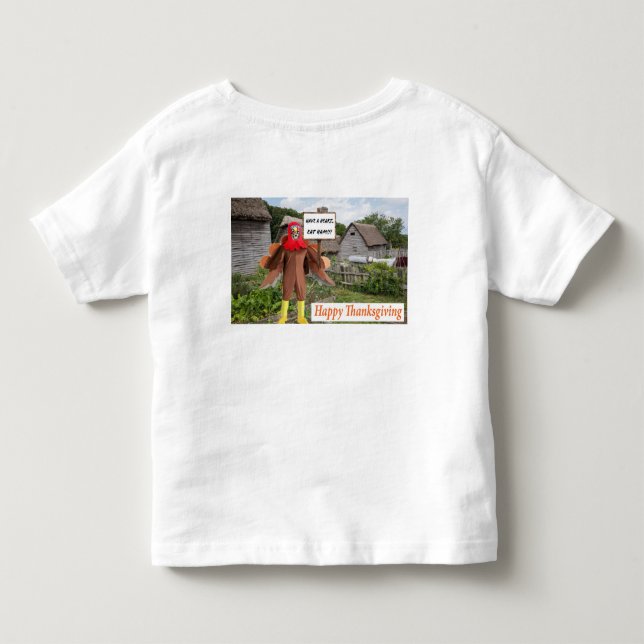 Kleinkind-Tee. Glückliches Erntedankfest, Geparden Kleinkind T-shirt (Rückseite)