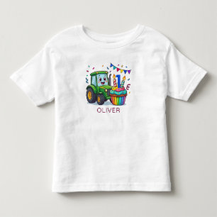 Kleinkind Traktor Bunt Name Alter T-Shirt