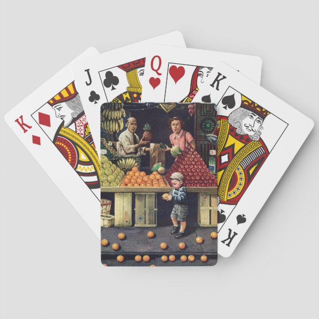 Kleinkind und Orangen Spielkarten (Rückseite)