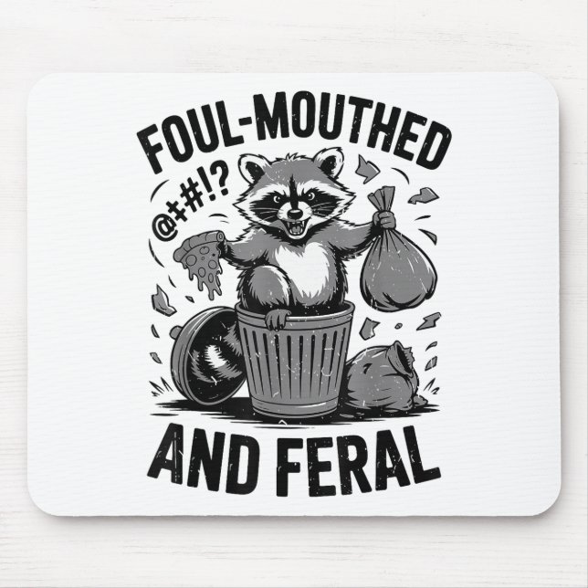 Kleinkind unflätig & wilde Waschbär-Meme lustig Mousepad (Vorne)
