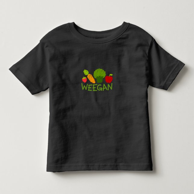 Kleinkind Weegan T - Shirt - Dunkelheit (Vorderseite)