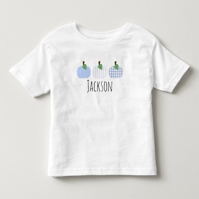Kleinkinder Boys Light Blue Pumpkin Trio T - Shirt (Vorderseite)