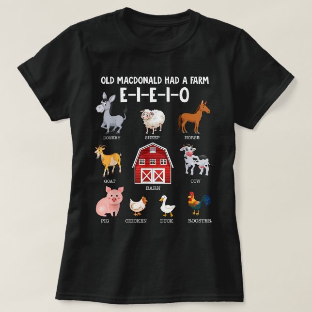 Kleinkinder in landwirtschaftlichen Tieren Alte Ma T-Shirt (Design vorne)