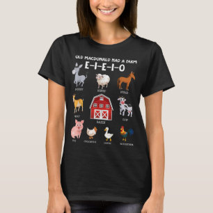 Kleinkinder in landwirtschaftlichen Tieren Alte Ma T-Shirt