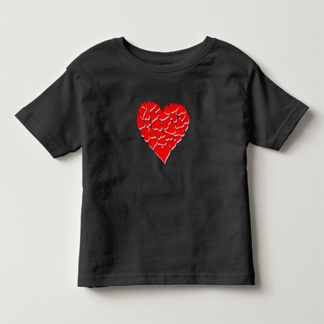 Kleinkinder Shirt-Valentine-Herz Kleinkind T-shirt (Vorderseite)
