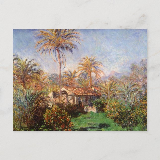 Kleinlandwirt in Bordighera von Claude Monet Postkarte (Vorderseite)