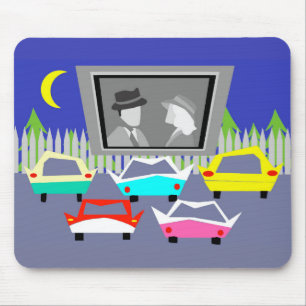 Kleinstadt-Autokino-Film Mousepad