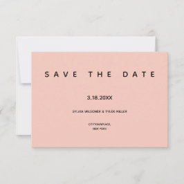 Kleinste Hochzeitsrosa Schwarztypografie Kleinstwe Save The Date