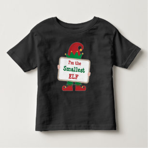 Kleinster Elf Personalisierter Weihnachtself-T - Kleinkind T-shirt