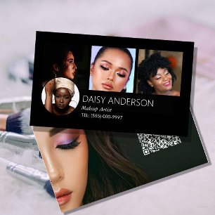 Kleinunternehmen MUA Elegante Makeup Artist Visitenkarte
