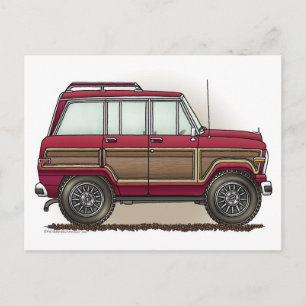 Kleinwagen mit vier Rädern Postkarte