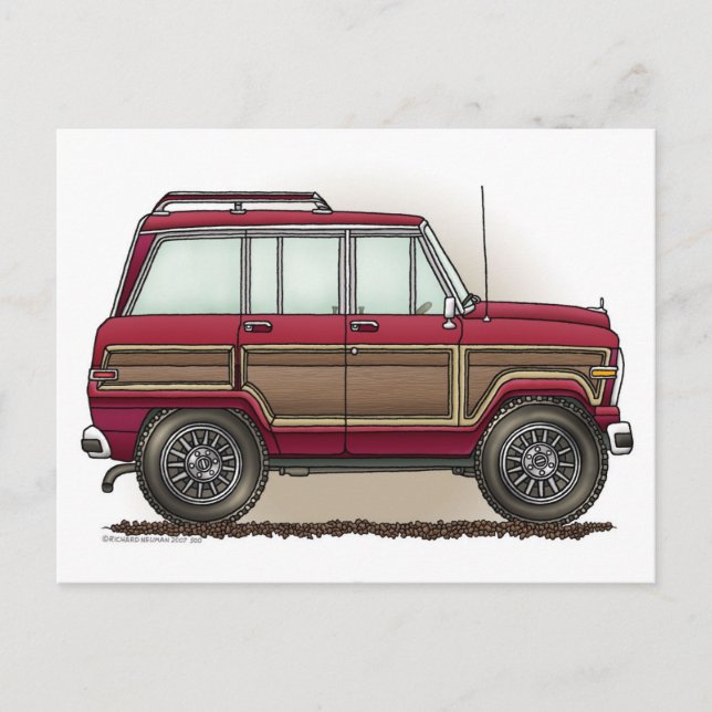 Kleinwagen mit vier Rädern Postkarte (Vorderseite)