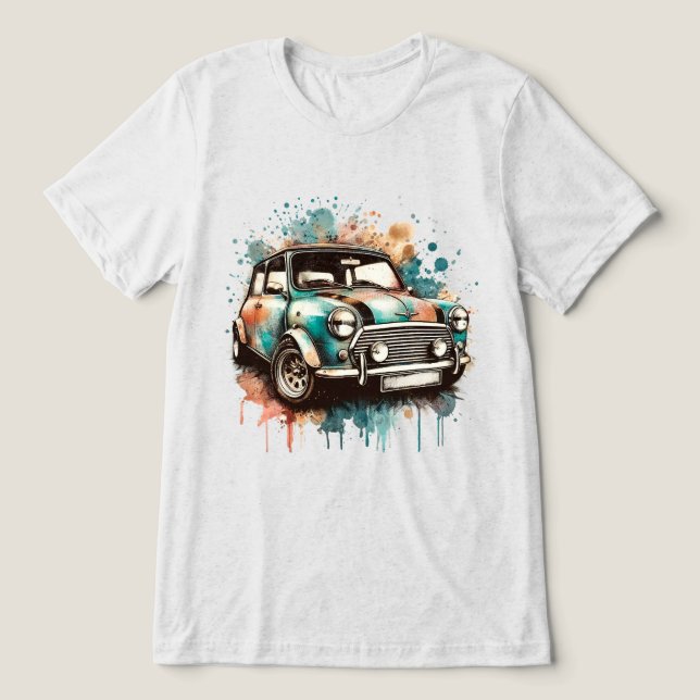Kleinwagen Tri-Blend Shirt (Design Vorderseite)