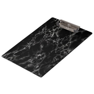 Klemmbrett Faux Schwarz Marmor