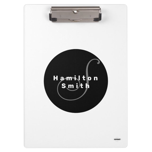 Klemmbrett mit Monogramm - HAMbyWG (Vorderseite)