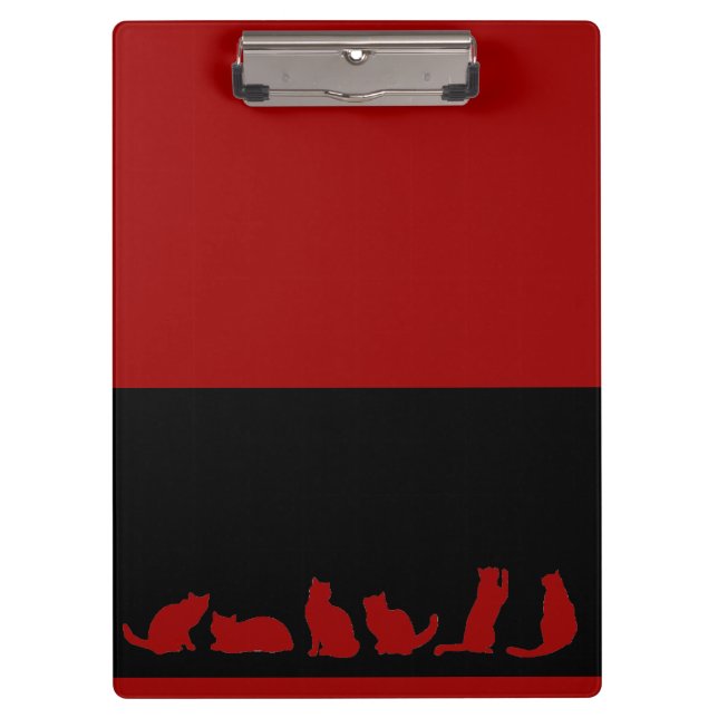 Klemmbrett Silhouette der schwarzen Katze (Vorderseite)