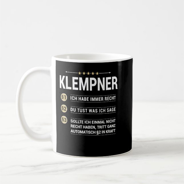 Klempner Beruf meine eigenen Absätze Kaffeetasse (Links)