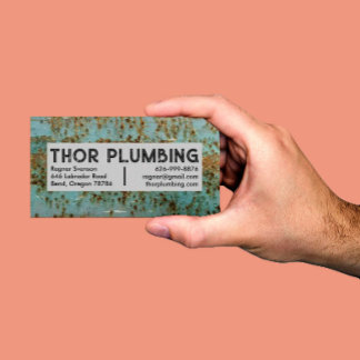 Klempner Contractor Handyman Coole rustikale Textu Visitenkarte