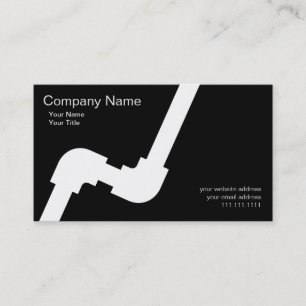 Klempner einfaches Businesscard Schwarzes Visitenkarte