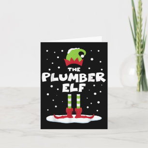 Klempner Elf Familie Matching Group Urlaub Weihnac Karte