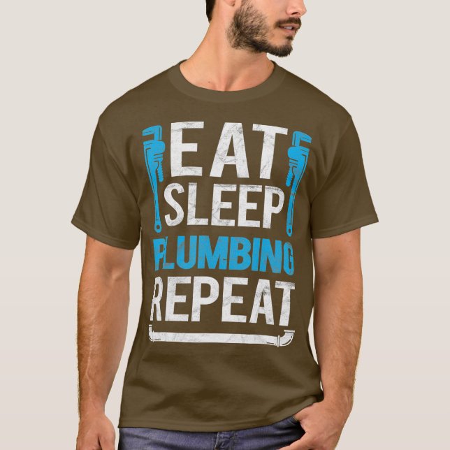 Klempner Funny Klempner Werkzeuge T-Shirt (Vorderseite)