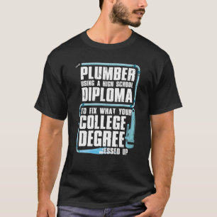 Klempner für Damen-Dampfmaschinen T-Shirt