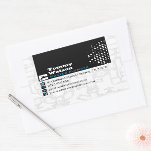 Klempner Handy Man Business Card Rechteckiger Aufkleber
