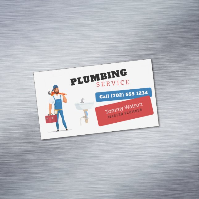 Klempner | Handy Man Magnetische Visitenkarte (Beispiel)