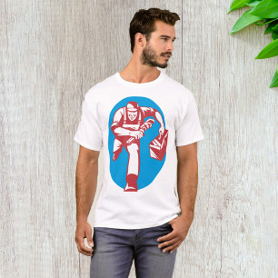 Klempner läuft mit Schraubenschlüssel und Werkzeug T-Shirt