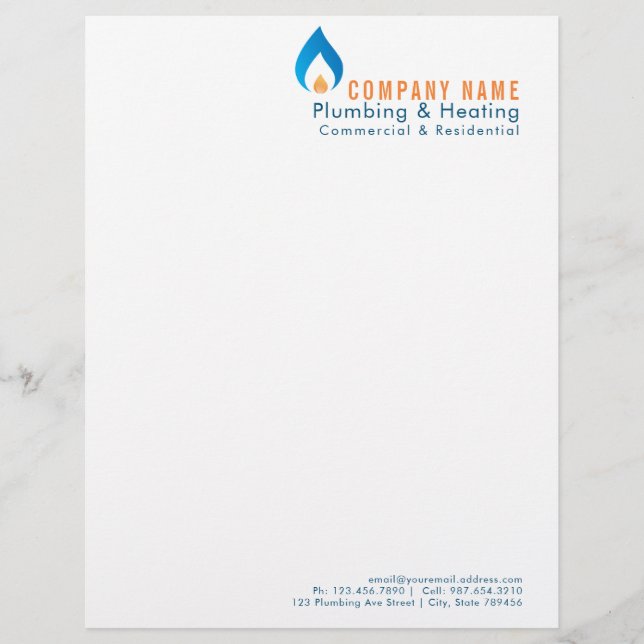 Klempner-Logo mit Wassertropfen Flyer (Vorne)