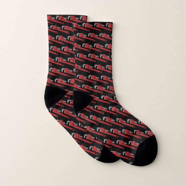 Klempner-Rohr-Schlüssel bearbeitet die gemütliche Socken (Paar)