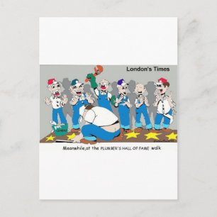 Klempner Ruhmeshalle Lustige Geschenke & Sammlerst Postkarte